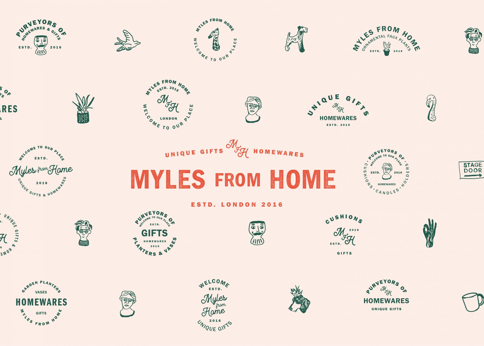 Myles From Home Logo Design Branding